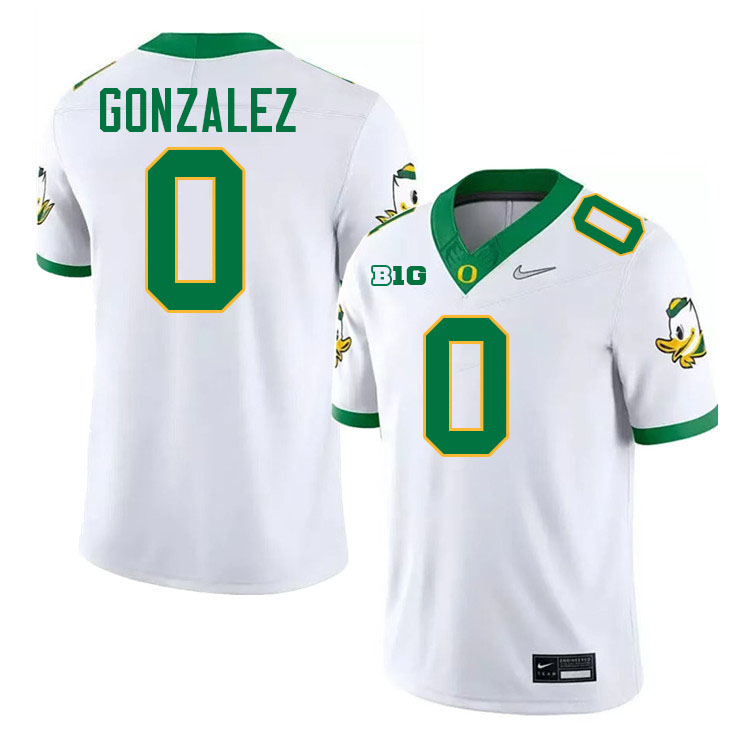 Christian Gonzalez Oregon Jersey,Oregon Ducks Football Uniforms Youth-White 2024